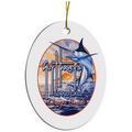 Oval Full Color Ceramic Ornament